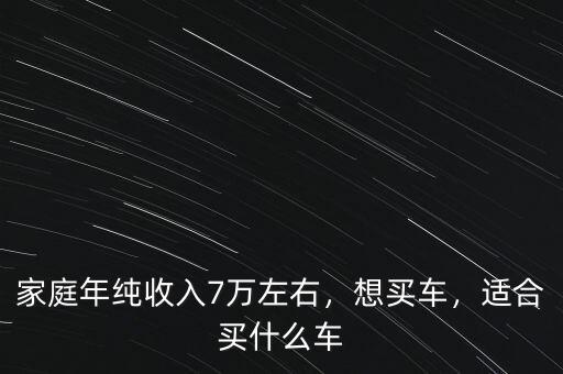 家庭年純收入7萬左右，想買車，適合買什么車