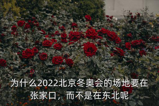 為什么2022北京冬奧會的場地要在張家口，而不是在東北呢