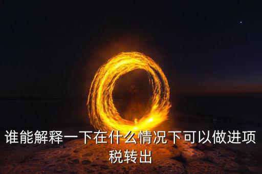 誰能解釋一下在什么情況下可以做進項稅轉(zhuǎn)出