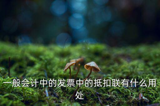 抵扣聯(lián)有什么用，一般會(huì)計(jì)中的發(fā)票中的抵扣聯(lián)有什么用處