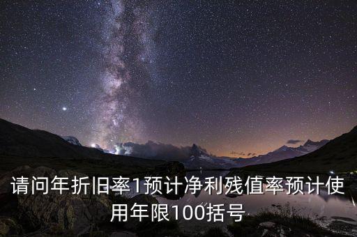 請問年折舊率1預計凈利殘值率預計使用年限100括號