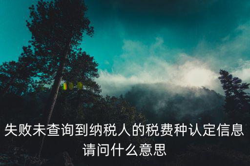 什么是未找到附稅認(rèn)定信息，個(gè)稅申報(bào)顯示未獲得單位稅種認(rèn)定信息是怎么回事