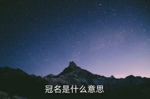 冠名發(fā)票是什么意思，冠名是什么意思