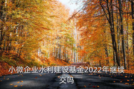 小微企業(yè)水利建設(shè)基金2022年繼續(xù)交嗎