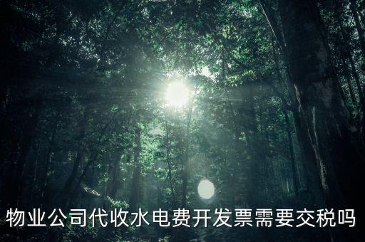 物業(yè)水費要交什么稅，2022年4月物業(yè)公司開水電費發(fā)票稅率