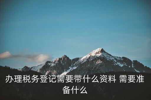 稅務(wù)局登記需要什么資料，稅務(wù)登記 代辦需要什么手續(xù)