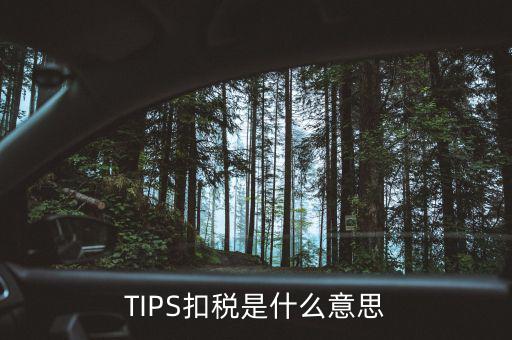 tips扣款什么意思，tips扣稅是什么意思