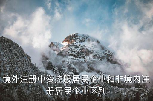 境外注冊中資控股居民企業(yè)和非境內注冊居民企業(yè)區(qū)別