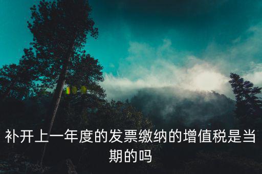 補(bǔ)開上一年度的發(fā)票繳納的增值稅是當(dāng)期的嗎