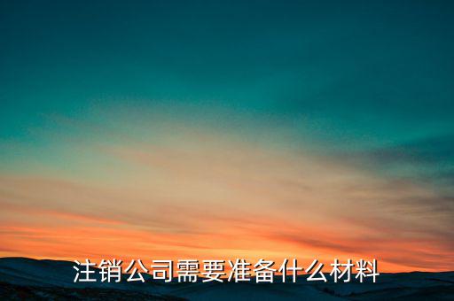 注銷公司需要準(zhǔn)備什么材料