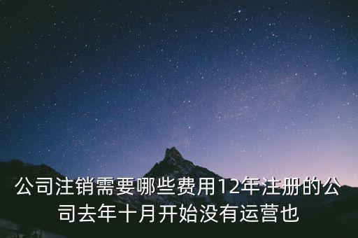 企業(yè)注銷要交些什么稅，公司注銷需要哪些費用12年注冊的公司去年十月開始沒有運營也