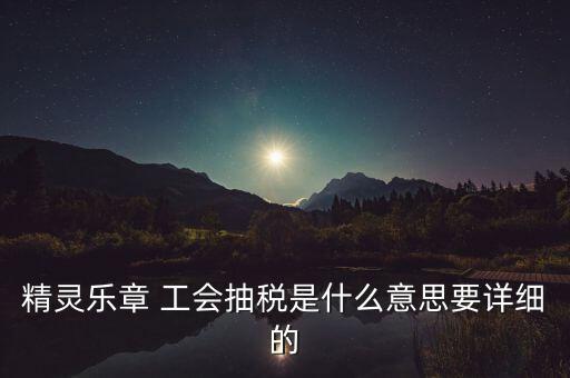 精靈樂章 工會抽稅是什么意思要詳細(xì)的