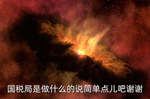 國稅局是做什么的說簡(jiǎn)單點(diǎn)兒吧謝謝
