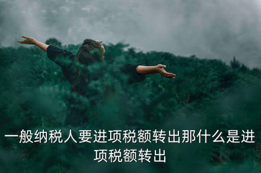 一般納稅人要進項稅額轉(zhuǎn)出那什么是進項稅額轉(zhuǎn)出