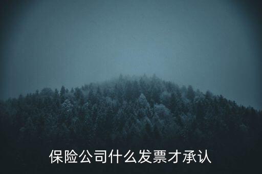 保險公司要什么發(fā)票，保險公司什么發(fā)票才承認(rèn)