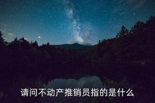 請問不動產(chǎn)推銷員指的是什么