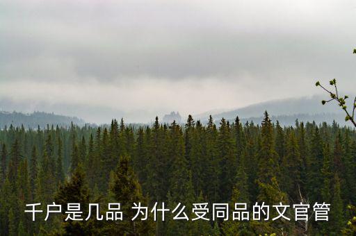 什么千戶集團(tuán)，千戶是什么意思