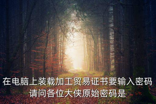 ca原始密碼是什么，ca證書密碼是什么