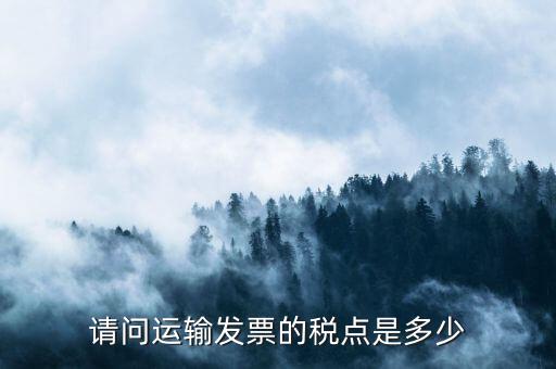 請(qǐng)問(wèn)運(yùn)輸發(fā)票的稅點(diǎn)是多少