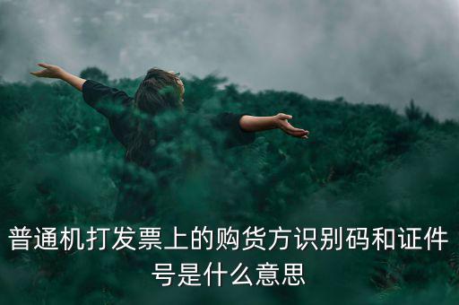 發(fā)票方識別號是什么，普通機打發(fā)票上的購貨方識別碼和證件號是什么意思