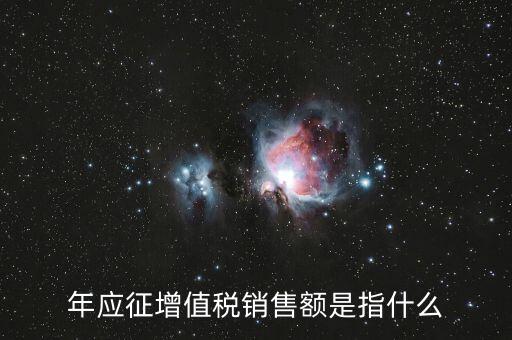 年應(yīng)征增值稅銷售額是指什么