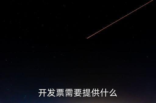 開發(fā)票需要提供什么