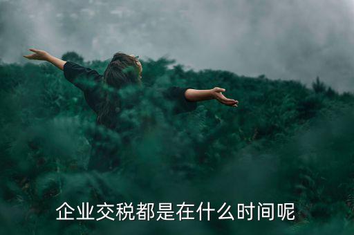 企業(yè)增值稅什么時候繳納，關于稅收的問題公司都是什么時候去交稅