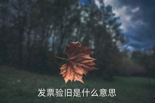 發(fā)票交舊什么意思，發(fā)票驗舊是什么意思