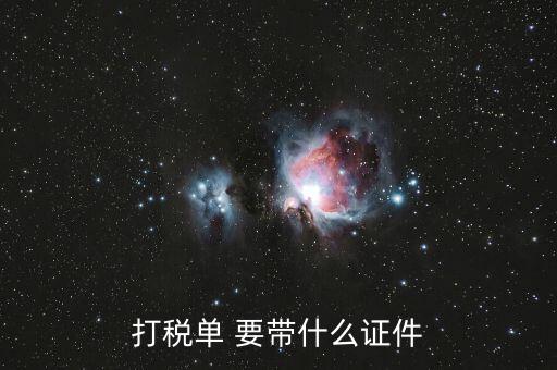 打印稅單需要什么證件，到稅務(wù)打印稅單需要什么資料