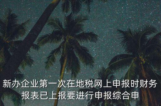 新辦企業(yè)第一次在地稅網(wǎng)上申報時財務(wù)報表已上報要進(jìn)行申報綜合申