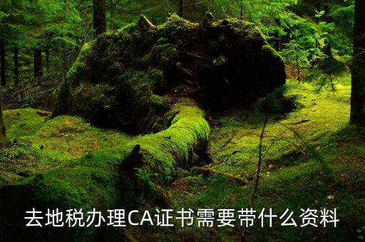 地稅局ca證書是什么，去地稅辦理CA證書需要帶什么資料