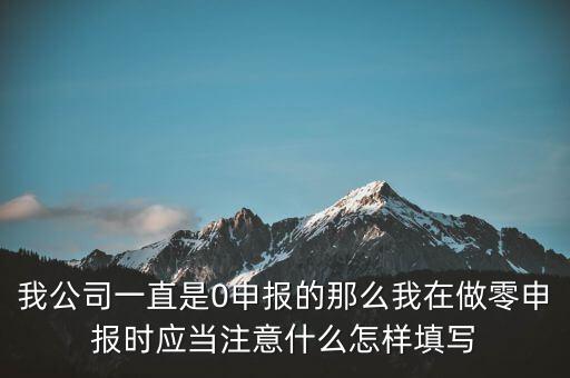 我公司一直是0申報(bào)的那么我在做零申報(bào)時(shí)應(yīng)當(dāng)注意什么怎樣填寫