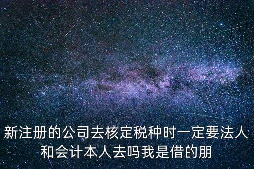 新注冊的公司去核定稅種時一定要法人和會計本人去嗎我是借的朋