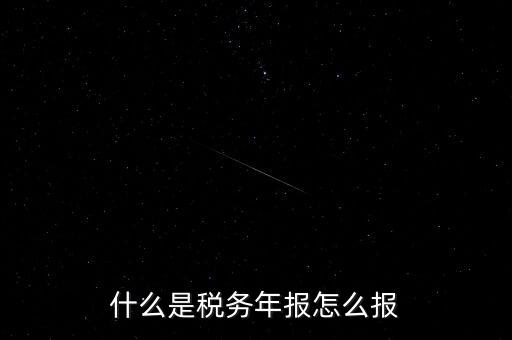 什么是稅務(wù)年報怎么報