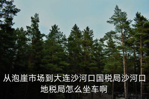 從泡崖市場(chǎng)到大連沙河口國稅局沙河口地稅局怎么坐車啊