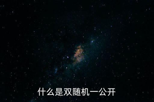 湖北省國稅局雙隨機是什么，行政許可和行政處罰雙公示雙隨機什么意思