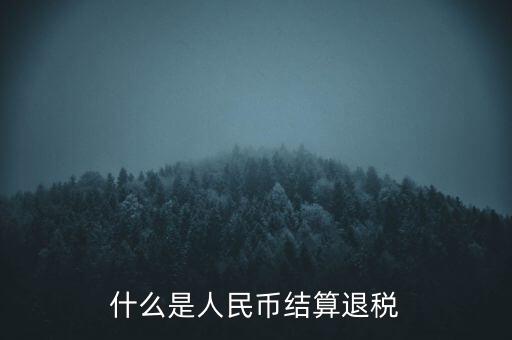 匯算結(jié)算退稅是什么，什么是人民幣結(jié)算退稅