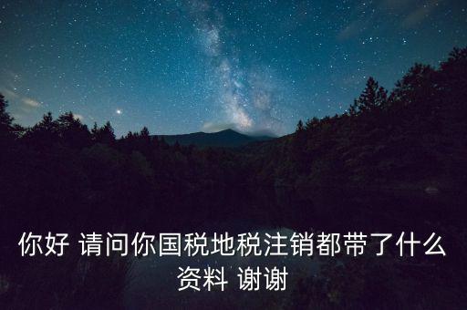 注銷稅盤都帶什么資料，稅務注銷都需要什么資料啊