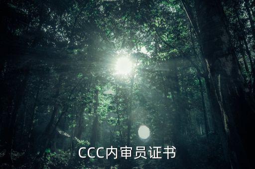 CCC內(nèi)審員證書(shū)