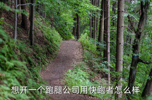 想開一個(gè)跑腿公司用快跑者怎么樣