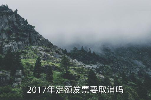 2017年定額發(fā)票要取消嗎