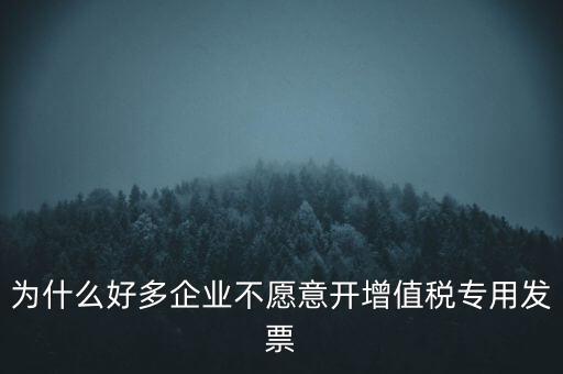 為什么好多企業(yè)不愿意開(kāi)增值稅專用發(fā)票