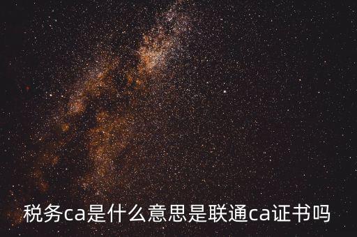 青島國稅ca證書是什么意思，什么事CA證書