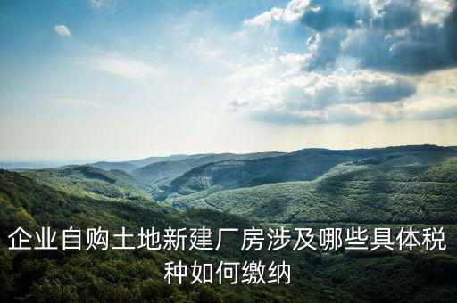 企業(yè)自購(gòu)?fù)恋匦陆◤S房涉及哪些具體稅種如何繳納