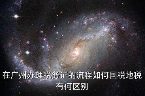 在廣州辦理稅務(wù)證的流程如何國稅地稅有何區(qū)別