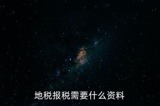 地稅報(bào)稅需要什么資料