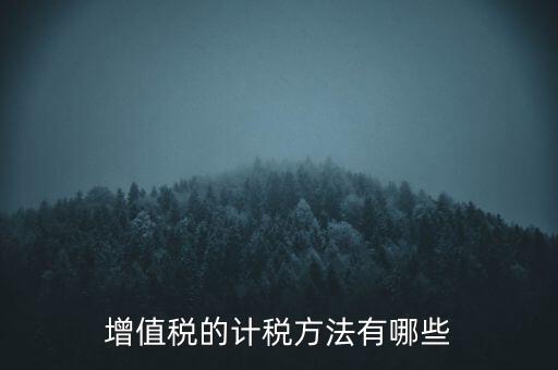 什么是計(jì)稅方式，增值稅的計(jì)稅方法有哪些