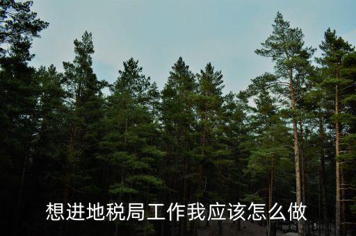 想進(jìn)地稅局工作我應(yīng)該怎么做