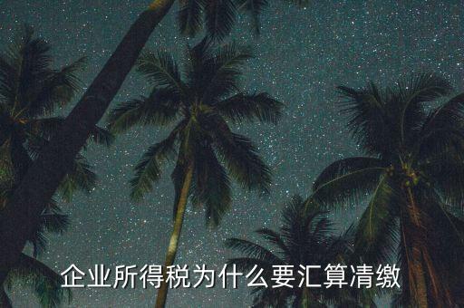 稅務局為什么要求匯算清繳，企業(yè)所得稅為什么要匯算凊繳