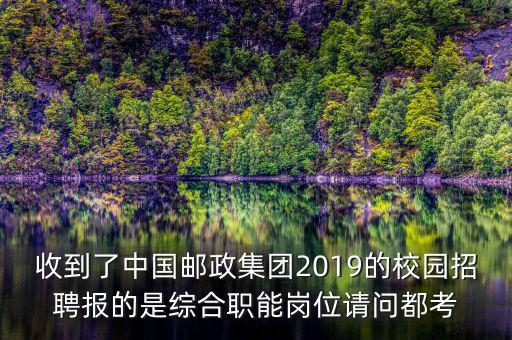 收到了中國郵政集團2019的校園招聘報的是綜合職能崗位請問都考